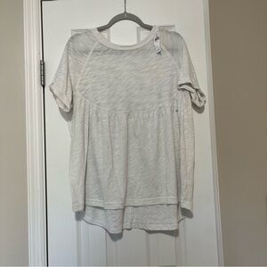 American Eagle Women’s Keyhole Babydoll Peplum Blouse Top